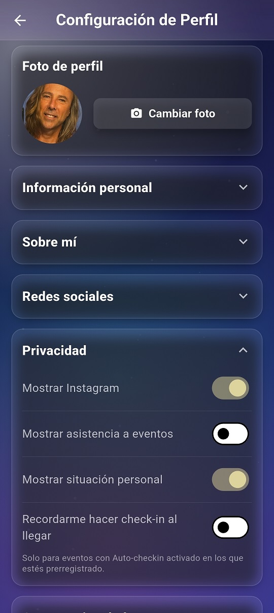 Configuración y privacidad